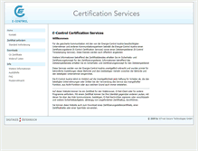 Tablet Screenshot of cert-services.e-control.at